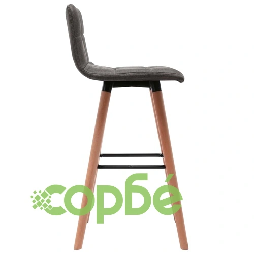 Бар табуретки, 2 бр, тъмносиви, текстил ➤ топ цена ➤ sorbe.bg