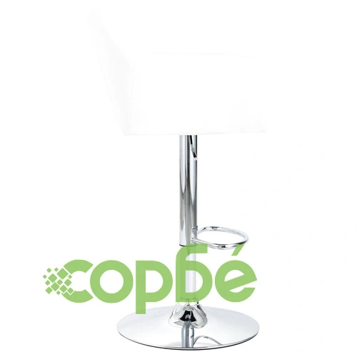 Бар табуретки, 2 бр, с подлакътници, бели, изкуствена кожа ➤ топ цена ➤ sorbe.bg