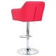 Бар табуретки, 2 бр, с подлакътници, червени, изкуствена кожа