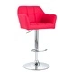Бар табуретки, 2 бр, с подлакътници, червени, изкуствена кожа