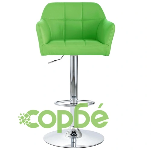 Бар табуретки, 2 бр, с подлакътници, зелени, изкуствена кожа ➤ топ цена ➤ sorbe.bg