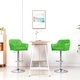 Бар табуретки, 2 бр, с подлакътници, зелени, изкуствена кожа