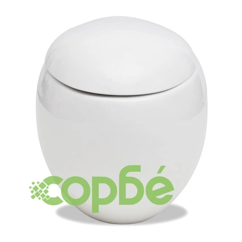 Луксозен комплект от тоалетна чиния за стена & биде, бяла керамика ➤ топ цена ➤ sorbe.bg