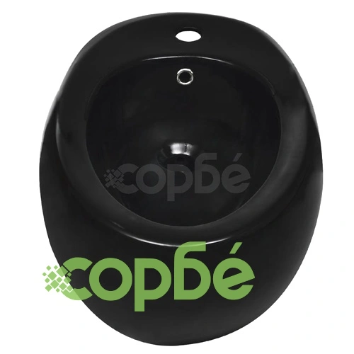 Луксозен комплект от тоалетна чиния за стена & биде, черна керамика ➤ топ цена ➤ sorbe.bg