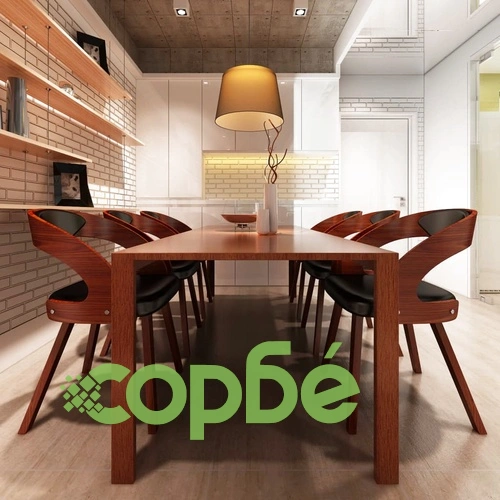 Трапезни столове, 6 бр, кафяви, изкуствена кожа ➤ топ цена ➤ sorbe.bg