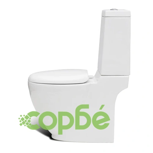 Комплект стояща тоалетна и биде, бяла, керамика ➤ топ цена ➤ sorbe.bg