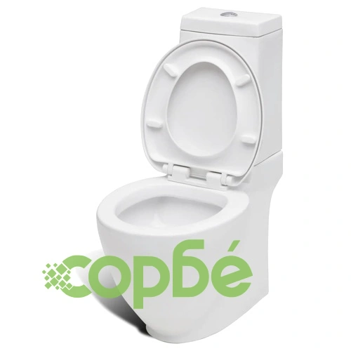 Комплект стояща тоалетна и биде, бяла, керамика ➤ топ цена ➤ sorbe.bg