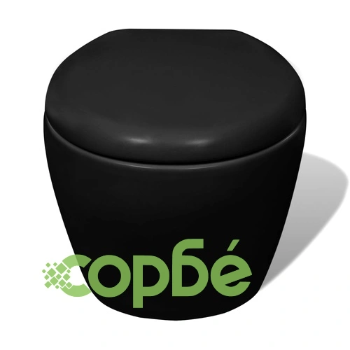 Моноблок вградено казанче и механизъм за плавно затваряне черен ➤ топ цена ➤ sorbe.bg