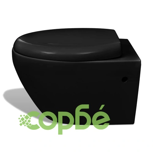 Моноблок вградено казанче и механизъм за плавно затваряне черен ➤ топ цена ➤ sorbe.bg