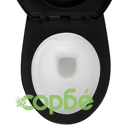 Моноблок вградено казанче и механизъм за плавно затваряне черен ➤ топ цена ➤ sorbe.bg