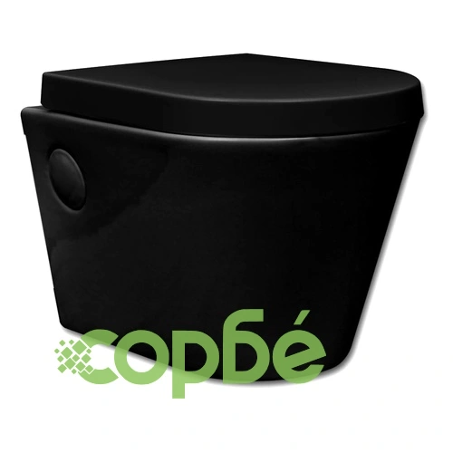 Окачена керамична тоалетна тоалетна черна със скрито казанче ➤ топ цена ➤ sorbe.bg