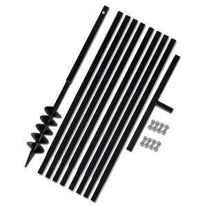 Комплект свредло за земя 100 мм с дръжка и стоманени удължители 9 м