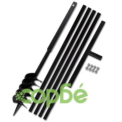 Комплект свредло за земя 120 мм с дръжка и стоманени удължители 5 м ➤ топ цена ➤ sorbe.bg