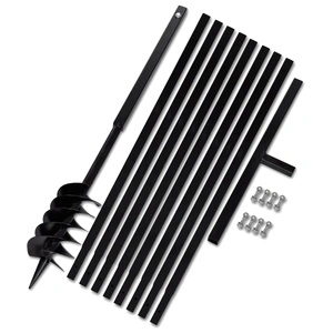 Комплект свредло за земя 120 мм с дръжка и стоманени удължители 9 м