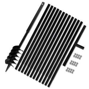 Комплект свредло за земя 120 мм с дръжка и стоманени удължители 13 м