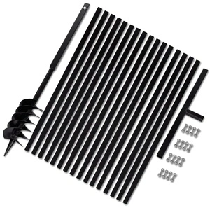 Комплект свредло за земя 120 мм с дръжка и стоманени удължители 17 м