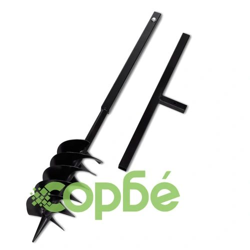 Комплект свредло за земя 150 мм с дръжка и стоманени удължители 5 м ➤ топ цена ➤ sorbe.bg