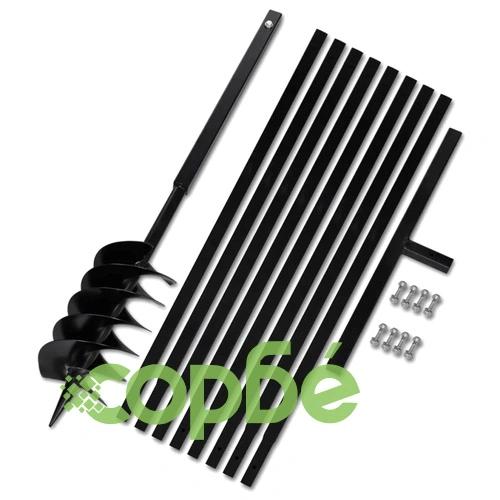 Комплект свредло за земя 150 мм с дръжка и стоманени удължители 9 м ➤ топ цена ➤ sorbe.bg