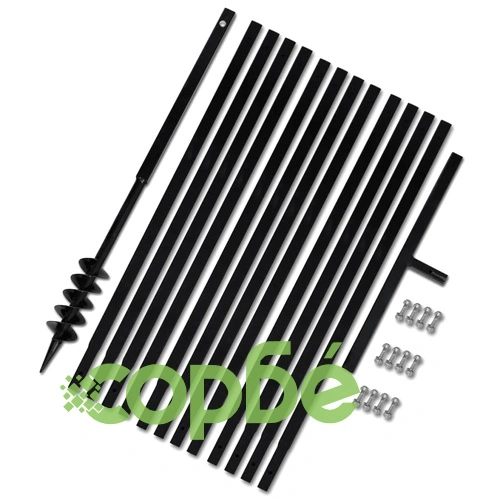 Комплект свредло за земя 80 мм с дръжка и стоманени удължители 13 м ➤ топ цена ➤ sorbe.bg