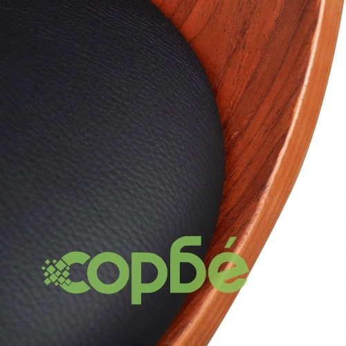 Трапезни столове, 2 бр, извито дърво и изкуствена кожа ➤ топ цена ➤ sorbe.bg