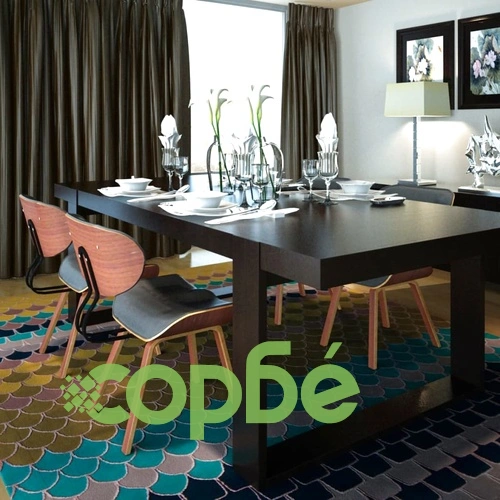 Трапезни столове, 4 бр, извито дърво и изкуствена кожа  ➤ топ цена ➤ sorbe.bg