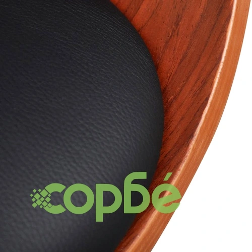 Трапезни столове, 6 бр, извито дърво и изкуствена кожа ➤ топ цена ➤ sorbe.bg