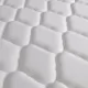 Легло изкуствена кожа бяло извита рамка 180х200см и матрак мемори пяна
