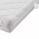 Легло с матрак, LED, бяло и черно, изкуствена кожа, 180x200 см