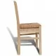 Дървени трапезни столове, 6 броя, натурално лакирани