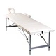 Сгъваема кремаво-бяла масажна маса с 3 отделения + аксесоари