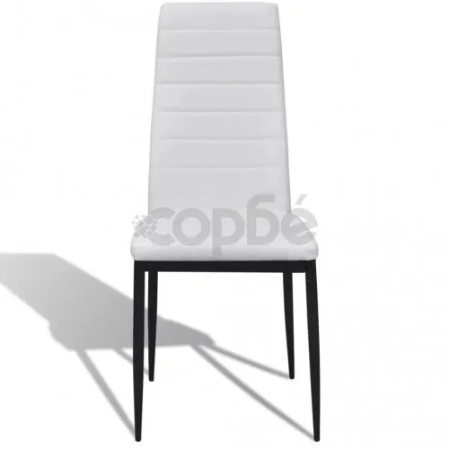 Комплект 6 бр трапезни стола и 1 стъклена маса Slim Line ➤ топ цена ➤ sorbe.bg