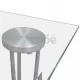 Трапезен комплект 4 кафяви стола Slim Line и 1 маса със стъклен плот