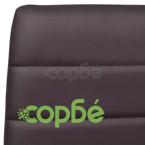 Трапезен комплект 6 кафяви стола Slim Line и 1 маса със стъклен плот ➤ топ цена ➤ sorbe.bg