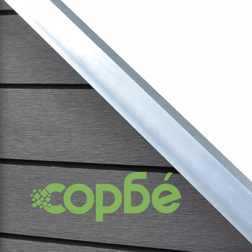 Градинска ограда, 2 квадратни + 1 скосена, WPC, 488 см, сива ➤ топ цена ➤ sorbe.bg