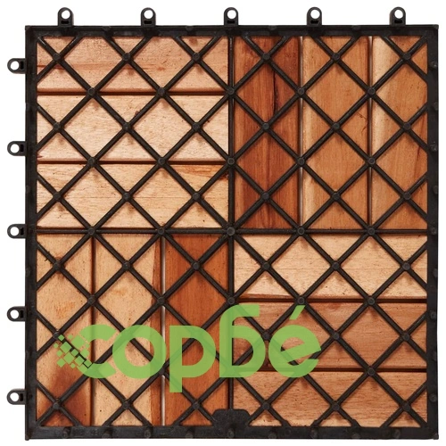 Декинг плочки, акациево дърво, 30 x 30 см - 20 бр ➤ топ цена ➤ sorbe.bg