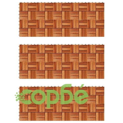 Декинг плочки, акациево дърво, 30 x 30 см - 30 броя ➤ топ цена ➤ sorbe.bg