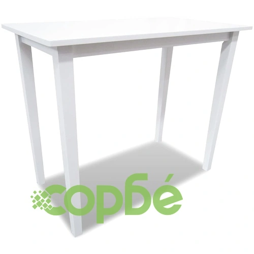 Комплект бяла дървена конзолна маса и 4 бар стола ➤ топ цена ➤ sorbe.bg