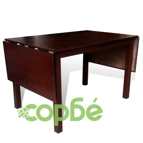 Комплект разтегателна маса и 8 стола, кафяво и кремаво, солидно дърво ➤ топ цена ➤ sorbe.bg