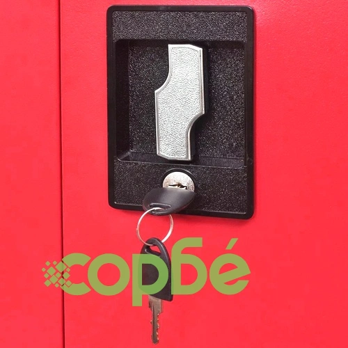 Метален шкаф за инструменти с подвижни сандъци, червено/черно ➤ топ цена ➤ sorbe.bg