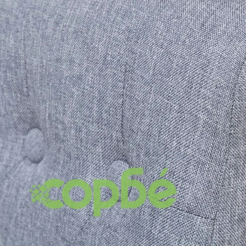 Трапезни столове, 4 бр, светлосиви, текстил ➤ топ цена ➤ sorbe.bg