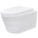 Окачена керамична тоалетна тоалетна бяла със скрито казанче