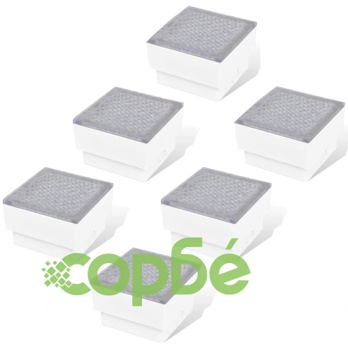 LED осветителни тела за вграждане в земя, 6 бр, 100x100x68 мм ➤ топ цена ➤ sorbe.bg