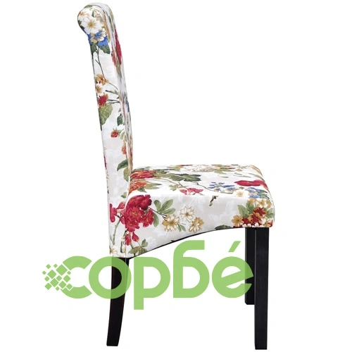 Трапезни столове, 6 бр, многоцветни, текстил ➤ топ цена ➤ sorbe.bg