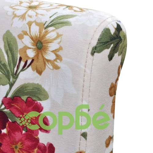 Трапезни столове, 6 бр, многоцветни, текстил ➤ топ цена ➤ sorbe.bg