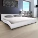 Легло с мемори матрак, бяло, изкуствена кожа, 180x200 см