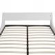 Легло с мемори матрак, LED, бяло, изкуствена кожа, 180x200 см