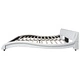 Легло с мемори матрак, бяло, изкуствена кожа, 160x200 cм