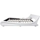 Легло с матрак, LED, бяло, изкуствена кожа, 160x200 cм