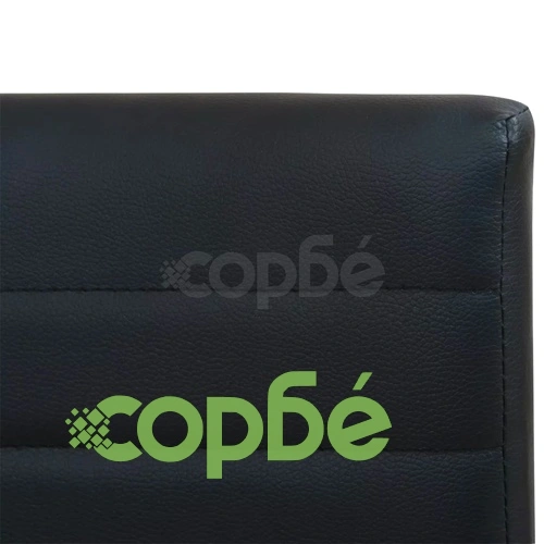 Трапезни столове, 6 бр, черни, изкуствена кожа ➤ топ цена ➤ sorbe.bg