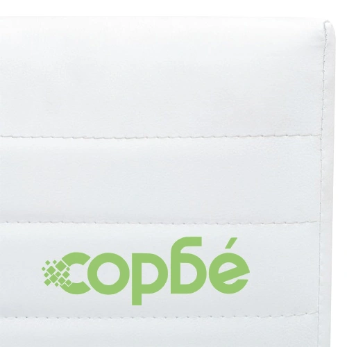 Трапезни столове, 6 бр, бели, изкуствена кожа ➤ топ цена ➤ sorbe.bg